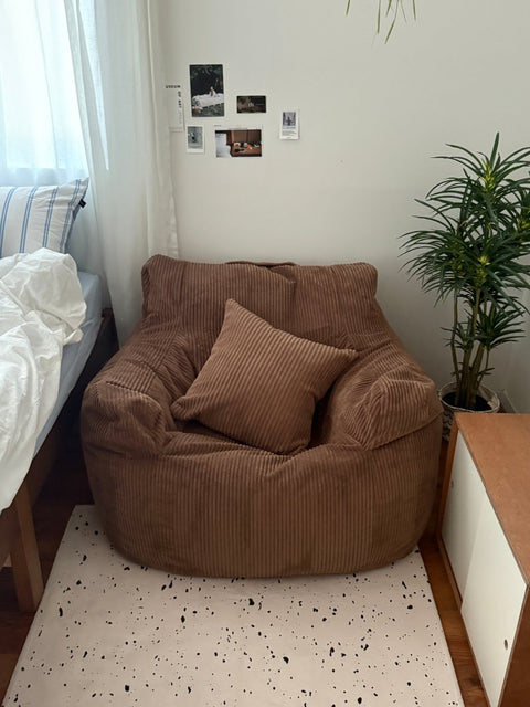 OR - 5934 - LOOSY - HUGME 1人掛けビーズソファ Brown