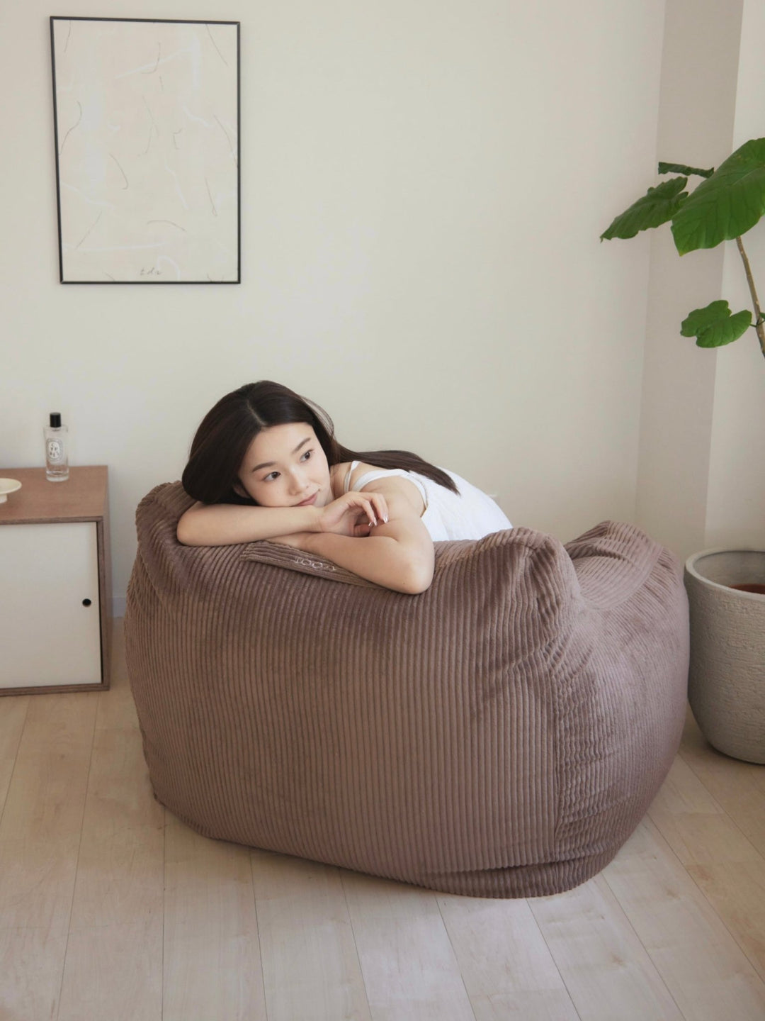 LOOSY 1人掛けビーズソファ Brown｜1人用ソファ おしゃれ 一人暮らし