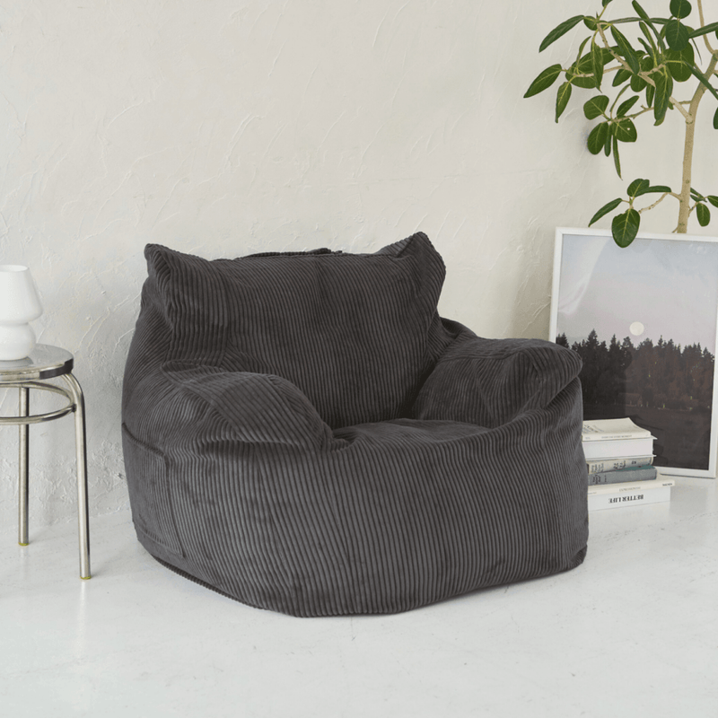 LOOSY 1人掛けビーズソファ Charcoal｜1人用ソファ おしゃれ