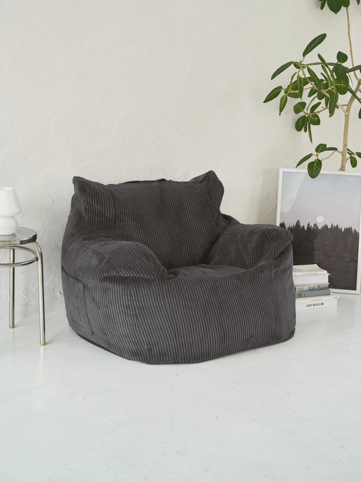 【断捨離中‼️】LOOSY 1人掛け ビーズソファ LOOSY 1人掛けビーズソファ Charcoal|1人用ソファ おしゃれ