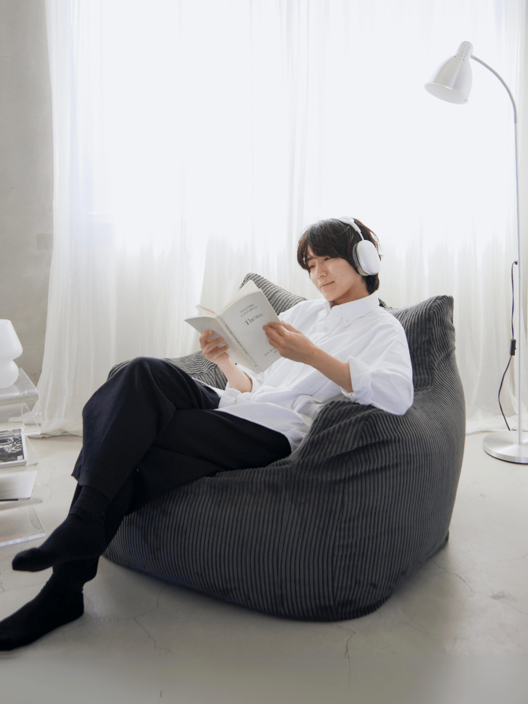 LOOSY 1人掛けビーズソファ チャコール LOOSY 1人掛けビーズソファ Charcoal|1人用ソファ おしゃれ