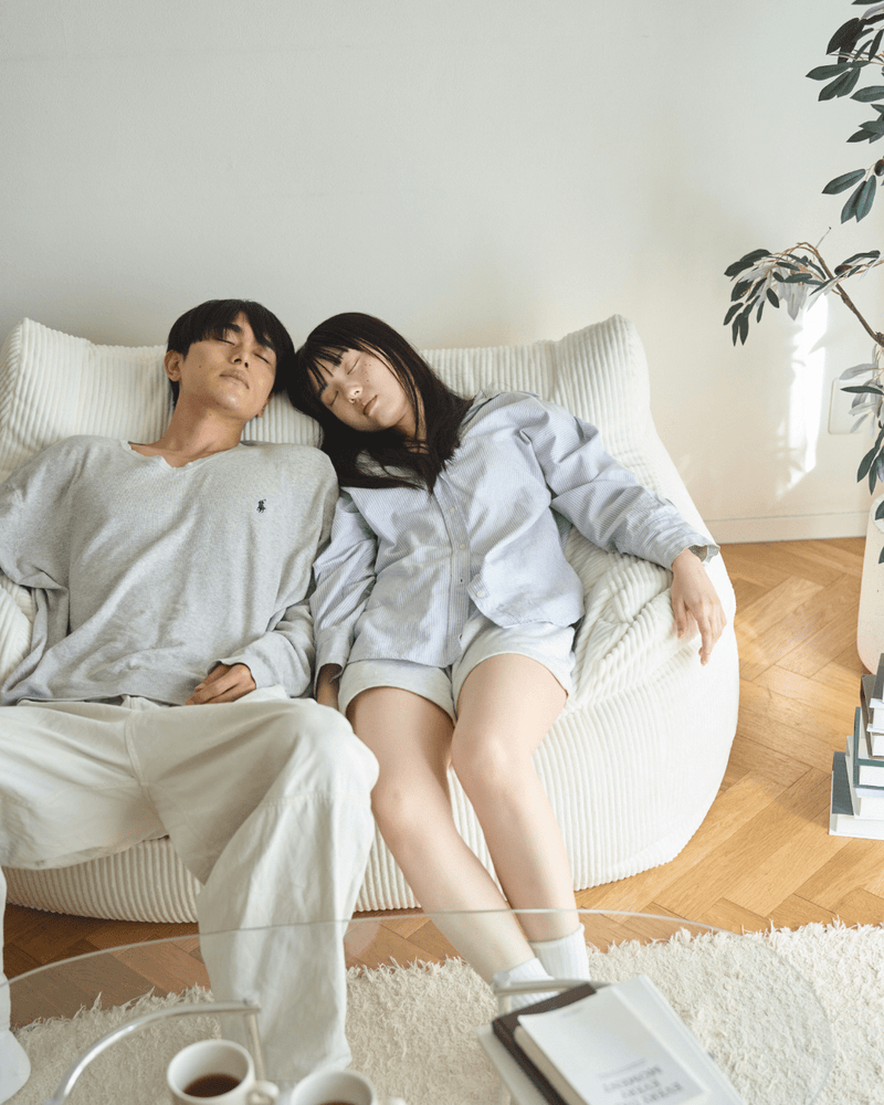 HUGME 1人掛けビーズソファ Ivory LOOSY HUGME 1人掛けビーズソファ Ivory LOOSY