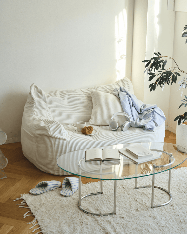 loosy ビーズソファ LOOSY 2人掛けビーズソファ Ivory|2人用ソファ おしゃれ
