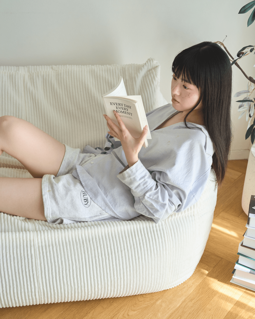 LOOSY 2人掛けビーズソファ Ivory|2人用ソファ おしゃれ 一人暮らし LOOSY 2人掛けビーズソファ Ivory|2人用ソファ おしゃれ 一人暮らし