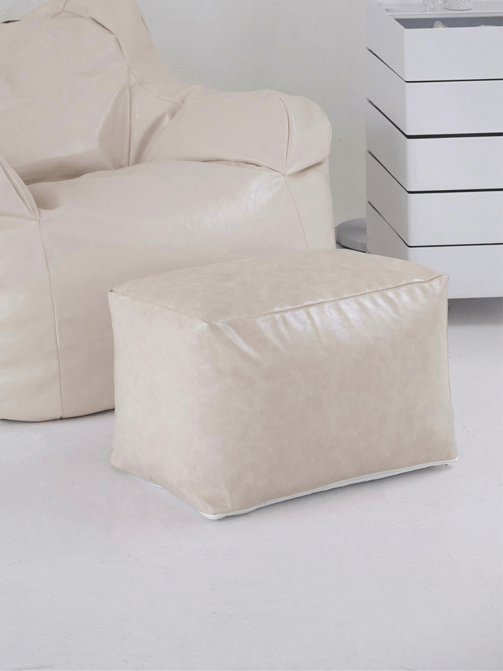 LOOSY ビーズソファ ホワイト（オットマン、クッションカバー付） LOOSY 2人掛けビーズソファ 付替カバー Ivory｜2人用ソファ おしゃれ