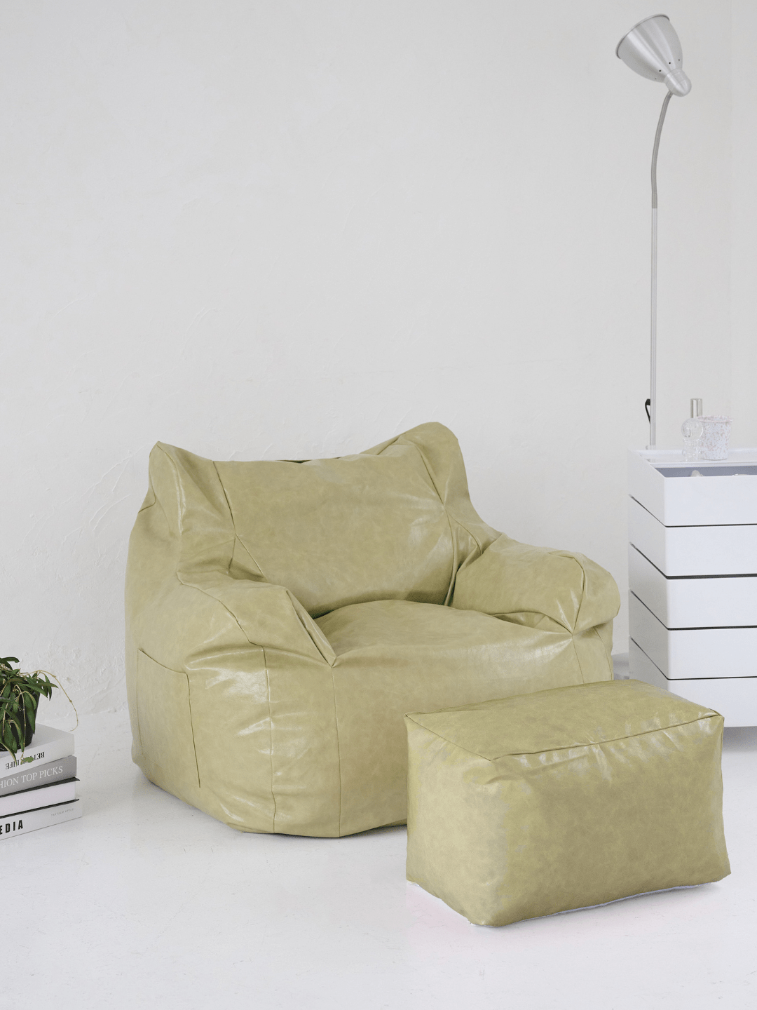 HUGME LOOSY 1人掛けビーズソファ Glossy Pistachio LOOSY 1人掛けビーズソファ Glossy Pistachio|1人用ソファ