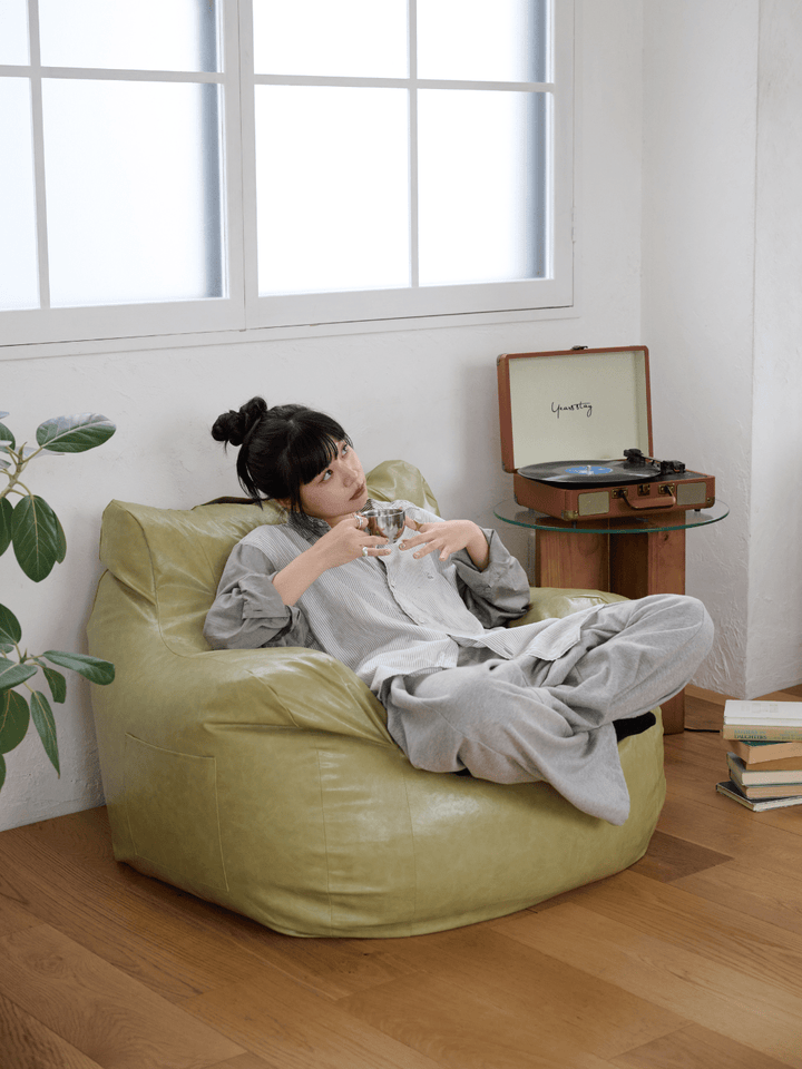 LOOSY ビーズオットマン Glossy Pistachio｜スツール おしゃれ