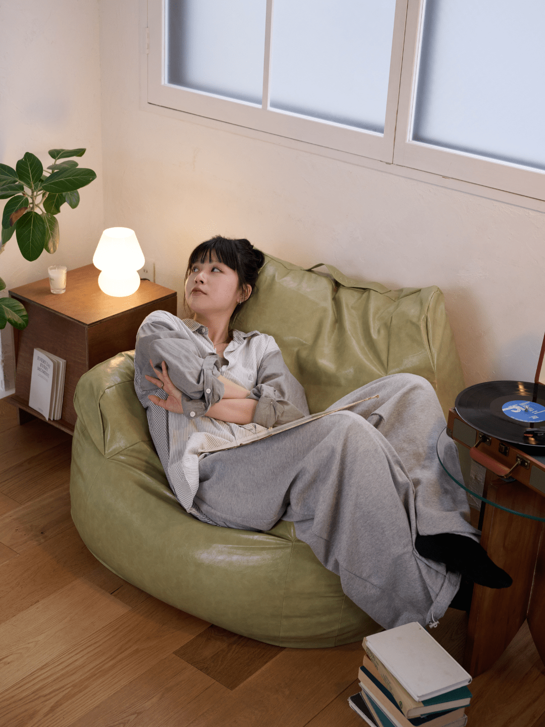 LOOSY ビーズオットマン Glossy Pistachio|スツール おしゃれ LOOSY ビーズオットマン Glossy Pistachio|スツール おしゃれ