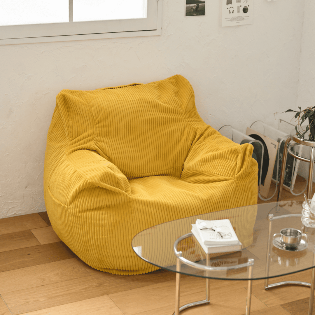 LOOSY 1人掛けビーズソファ Mustard LOOSY 1人掛けビーズソファ Mustard｜1人用ソファ おしゃれ 一人暮らし