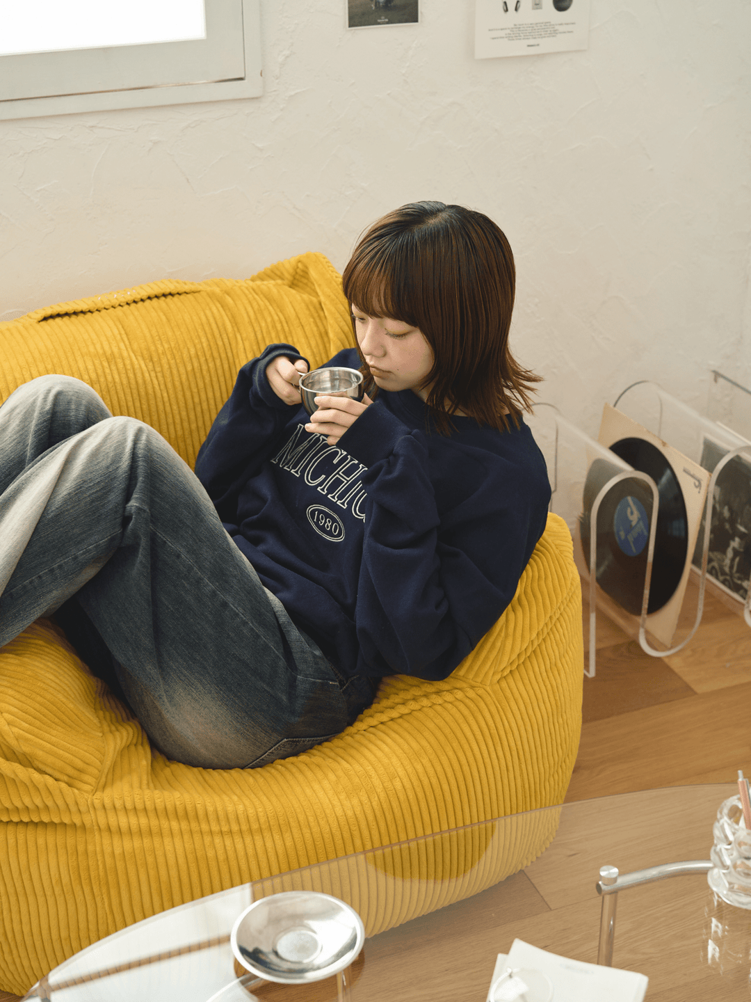 LOOSY 1人掛けビーズソファ Mustard|1人用ソファ おしゃれ LOOSY 1人掛けビーズソファ Mustard|1人用ソファ おしゃれ