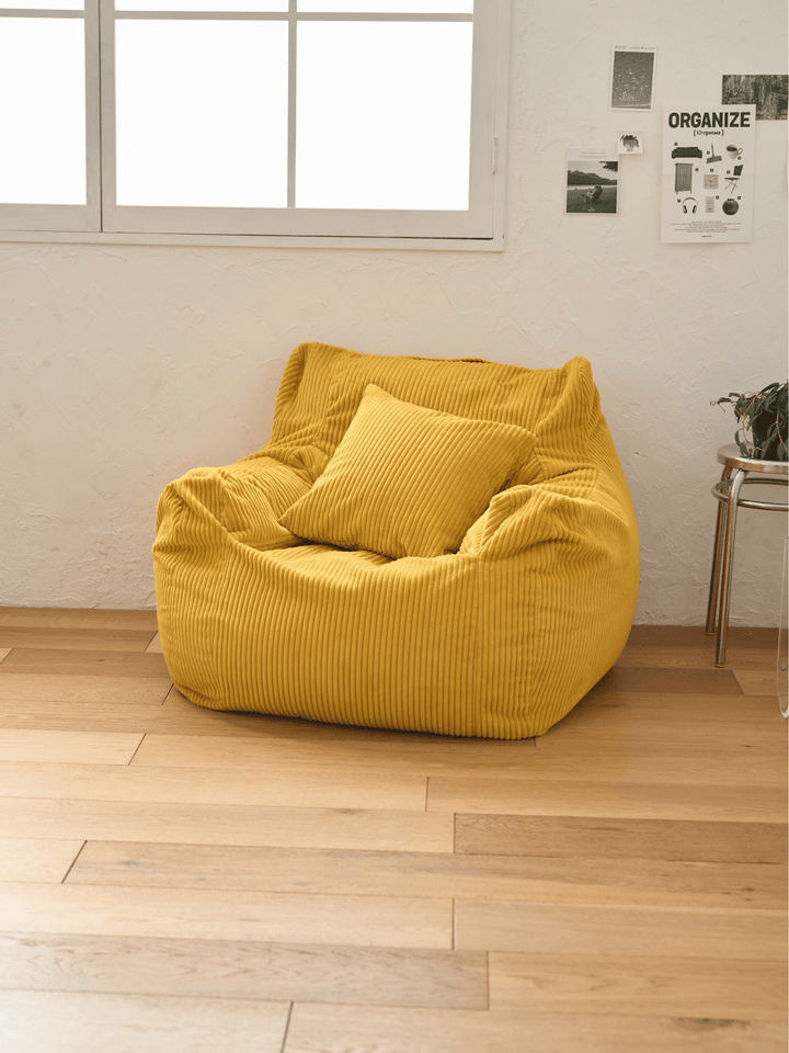 LOOSY 1人掛けビーズソファ Mustard|1人用ソファ おしゃれ 一人暮らし LOOSY 1人掛けビーズソファ Mustard|1人用ソファ おしゃれ 一人暮らし