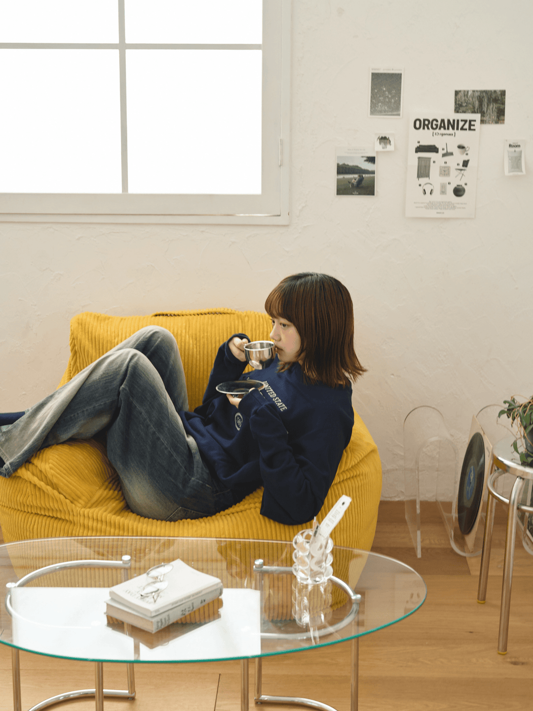 LOOSY 一人掛けビーズソファ LOOSY 1人掛けビーズソファ Mustard|1人用ソファ おしゃれ