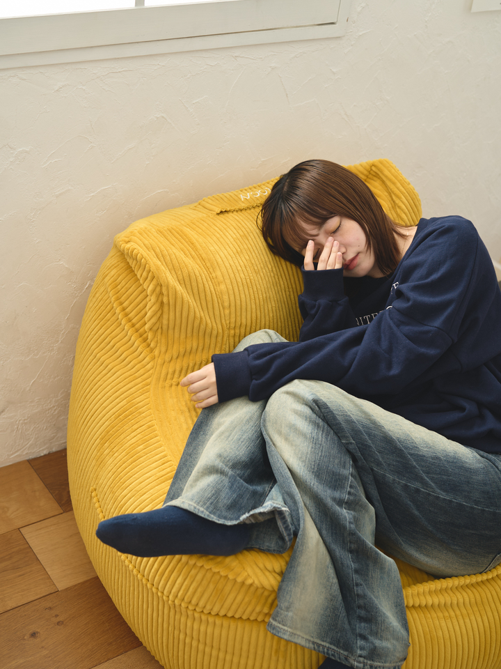 LOOSY 1人掛けビーズソファ Mustard|1人用ソファ おしゃれ LOOSY 1人掛けビーズソファ Mustard|1人用ソファ おしゃれ