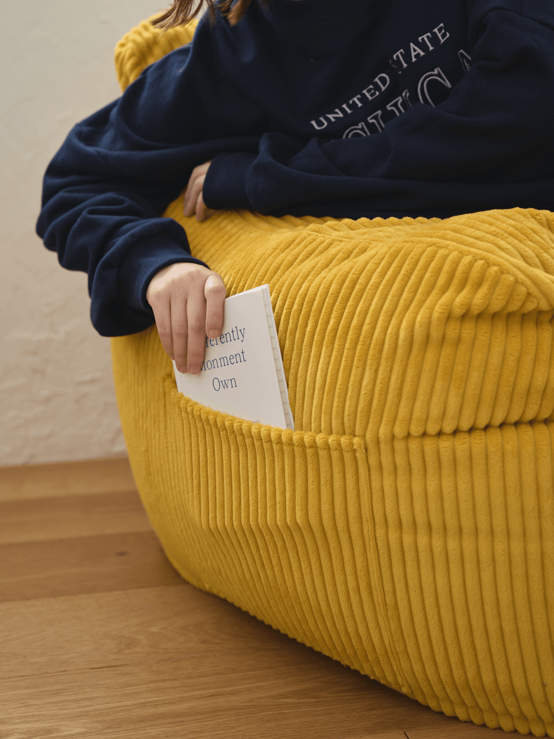 LOOSY 1人掛けビーズソファ Mustard｜1人用ソファ おしゃれ 一人暮らし