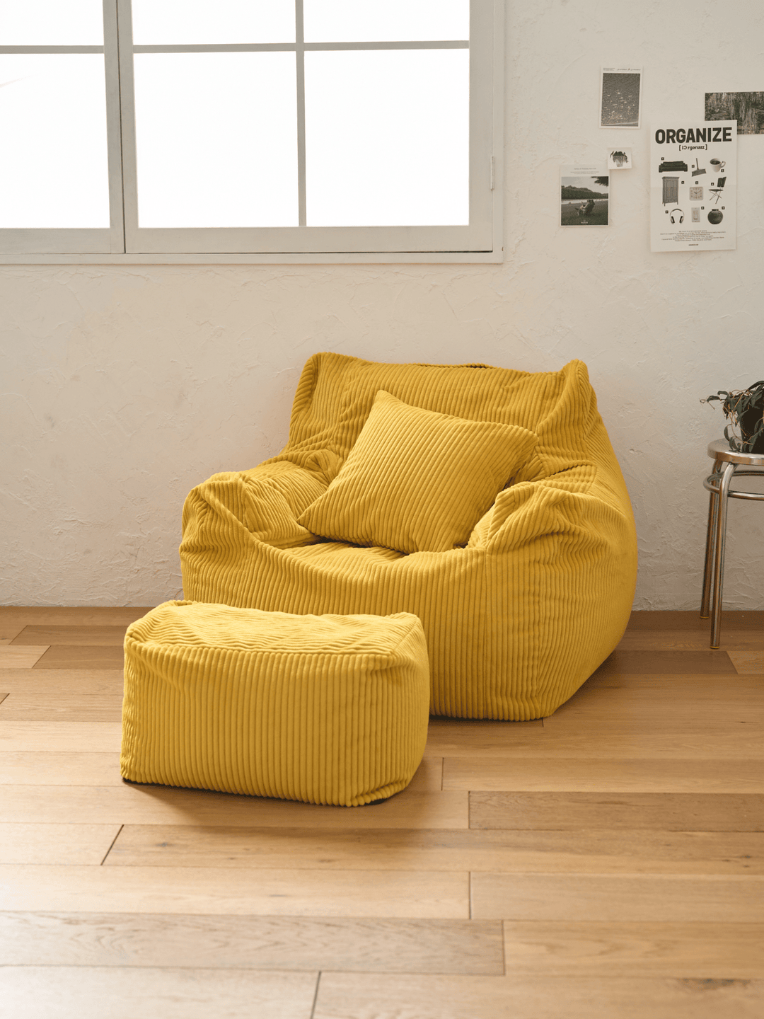 LOOSY 1人掛けビーズソファ Mustard|1人用ソファ おしゃれ 一人暮らし LOOSY 1人掛けビーズソファ Mustard|1人用ソファ おしゃれ 一人暮らし