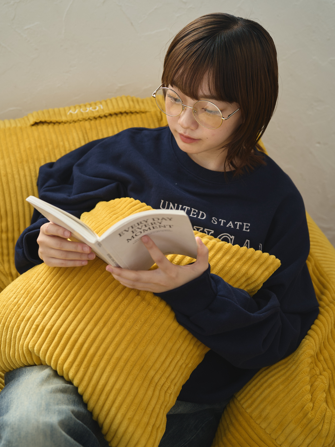 LOOSY 1人掛けビーズソファ Mustard|1人用ソファ おしゃれ 一人暮らし LOOSY 1人掛けビーズソファ Mustard|1人用ソファ おしゃれ 一人暮らし