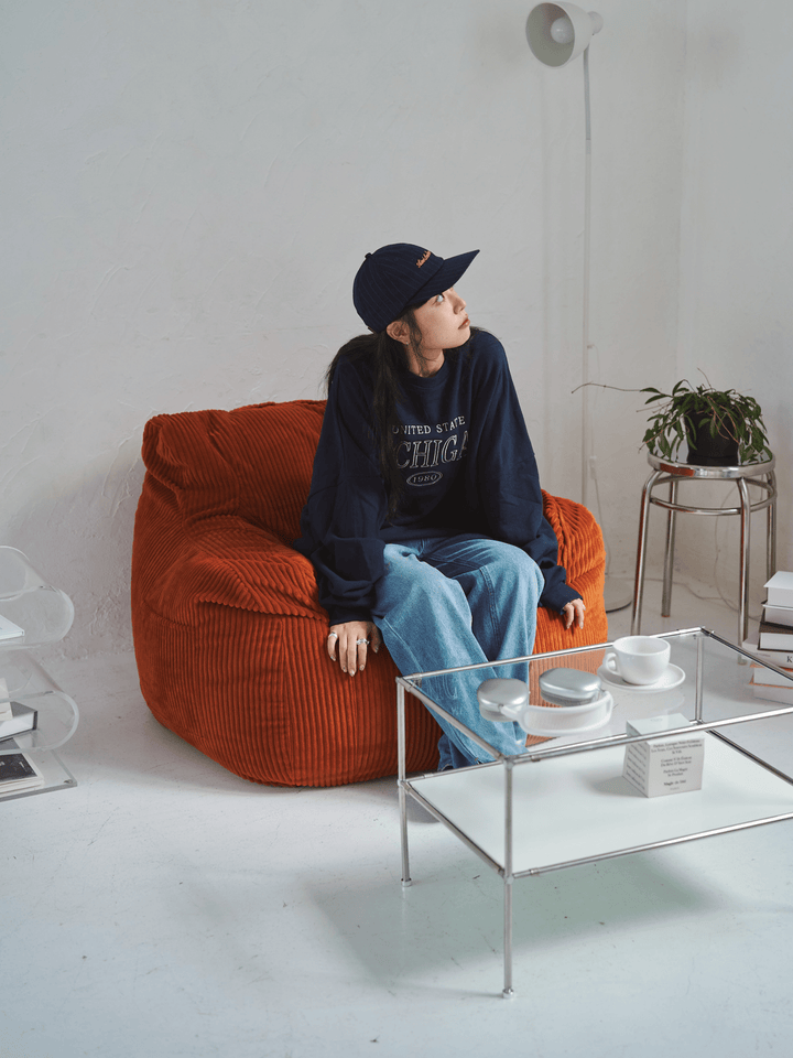 LOOSY 1人掛けビーズソファ Blood Orange|1人用ソファ おしゃれ LOOSY 1人掛けビーズソファ Blood Orange|1人用ソファ おしゃれ