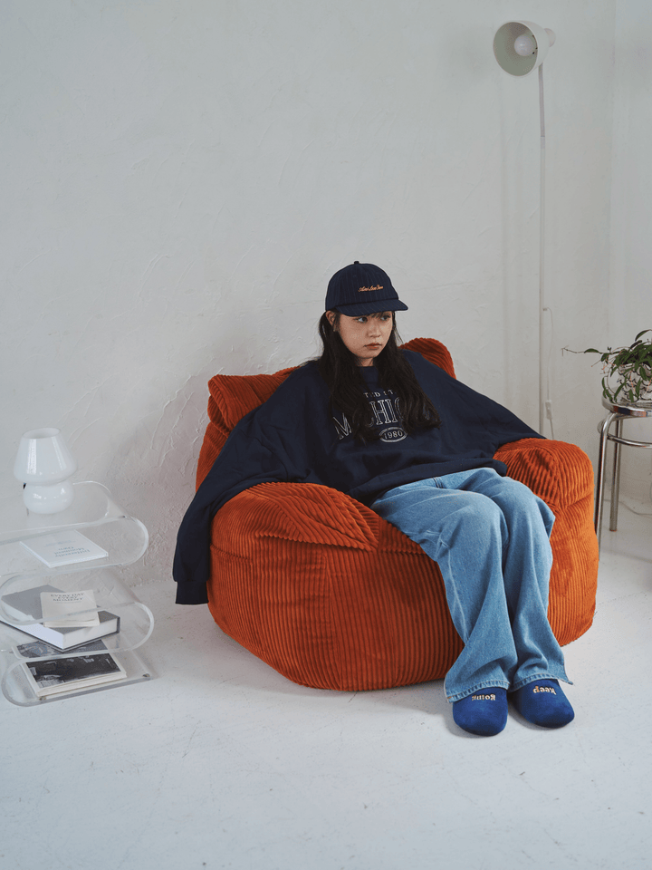 LOOSY 1人掛けビーズソファ Blood Orange｜1人用ソファ おしゃれ