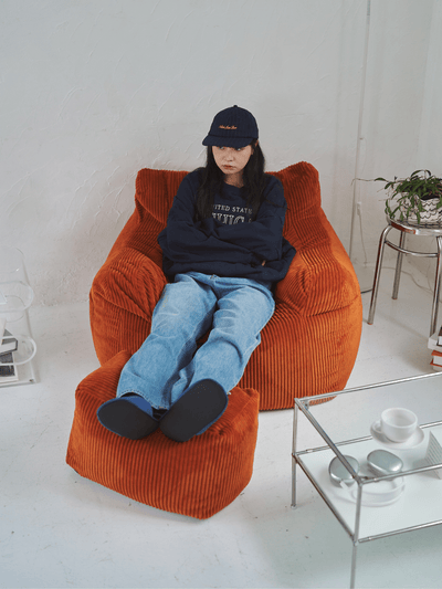 LOOSY ビーズオットマン Blood Orange|スツール おしゃれ 一人暮らし LOOSY ビーズオットマン Blood Orange|スツール おしゃれ 一人暮らし