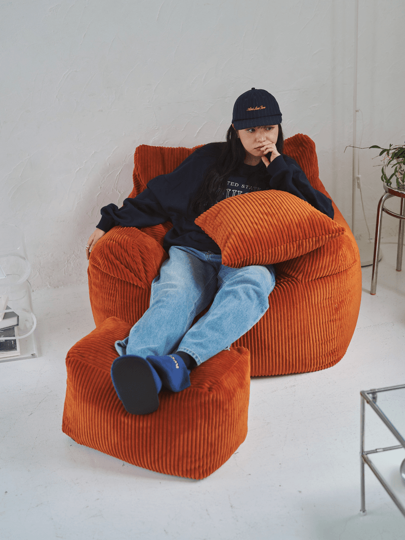 LOOSY ビーズオットマン Blood Orange|スツール おしゃれ 一人暮らし LOOSY ビーズオットマン Blood Orange|スツール おしゃれ 一人暮らし