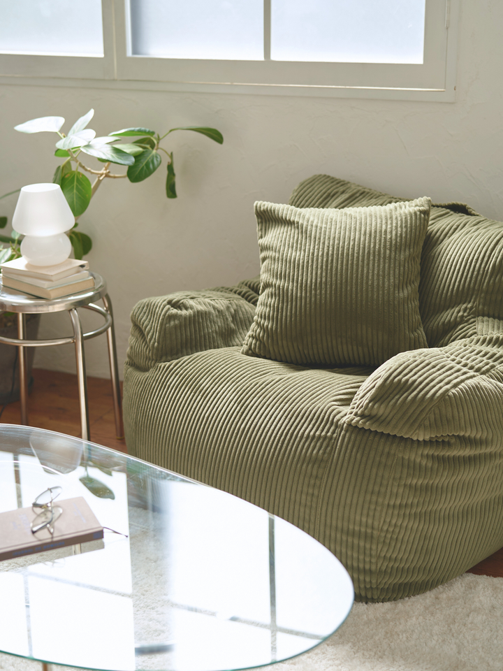 LOOSY 1人掛けビーズソファ Olive|1人用ソファ おしゃれ 一人暮らし LOOSY 1人掛けビーズソファ Olive|1人用ソファ おしゃれ 一人暮らし