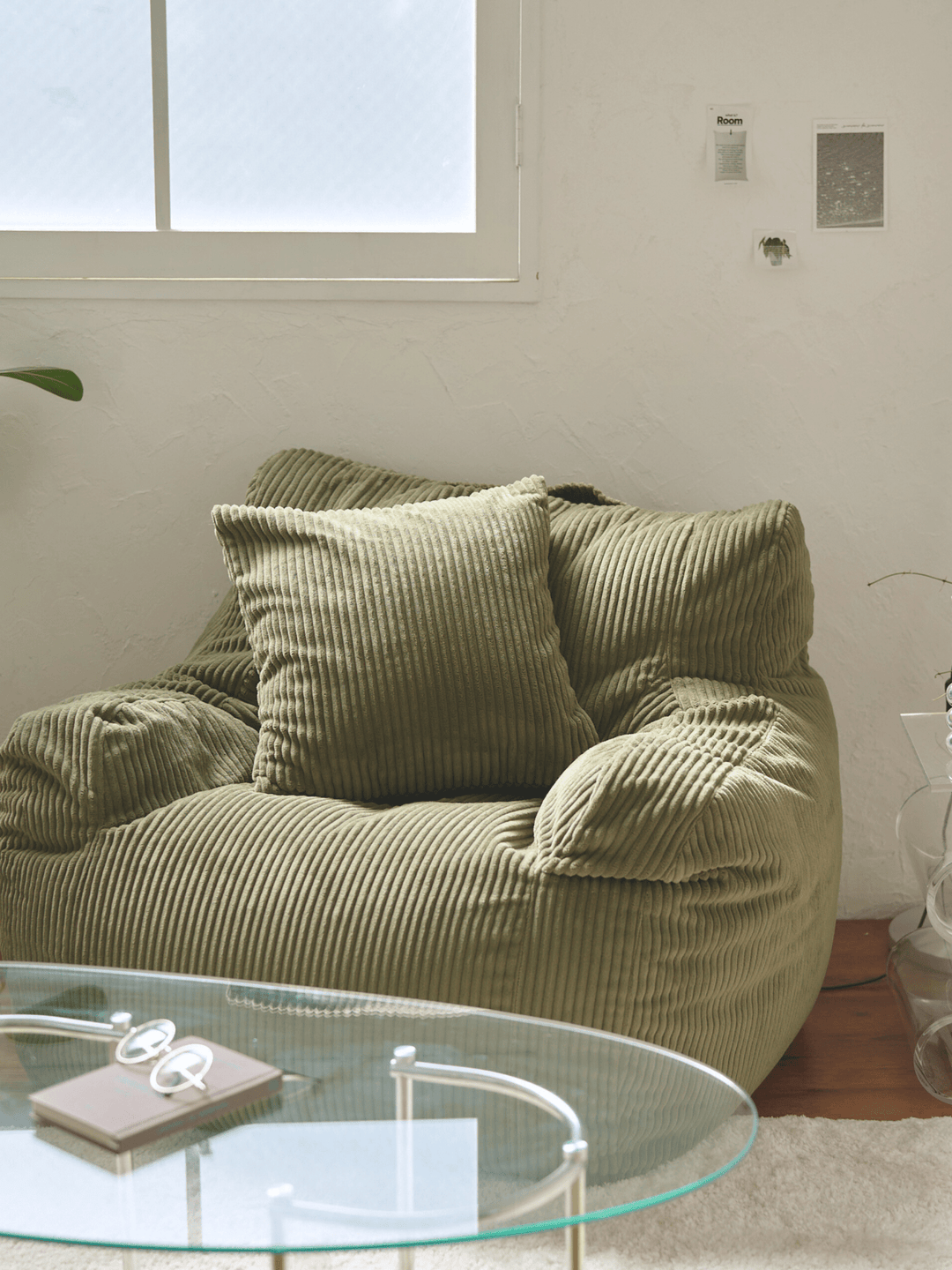 LOOSY 1人掛けビーズソファ Olive|1人用ソファ おしゃれ 一人暮らし LOOSY 1人掛けビーズソファ Olive|1人用ソファ おしゃれ 一人暮らし