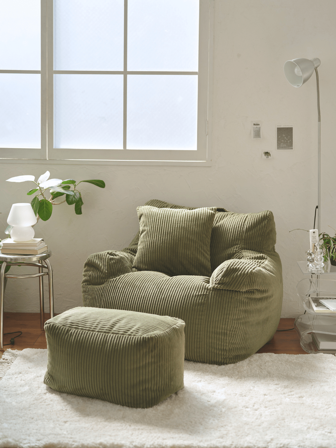 LOOSY ビーズオットマン Olive|スツール おしゃれ 一人暮らし 二人 LOOSY ビーズオットマン Olive|スツール おしゃれ 一人暮らし 二人