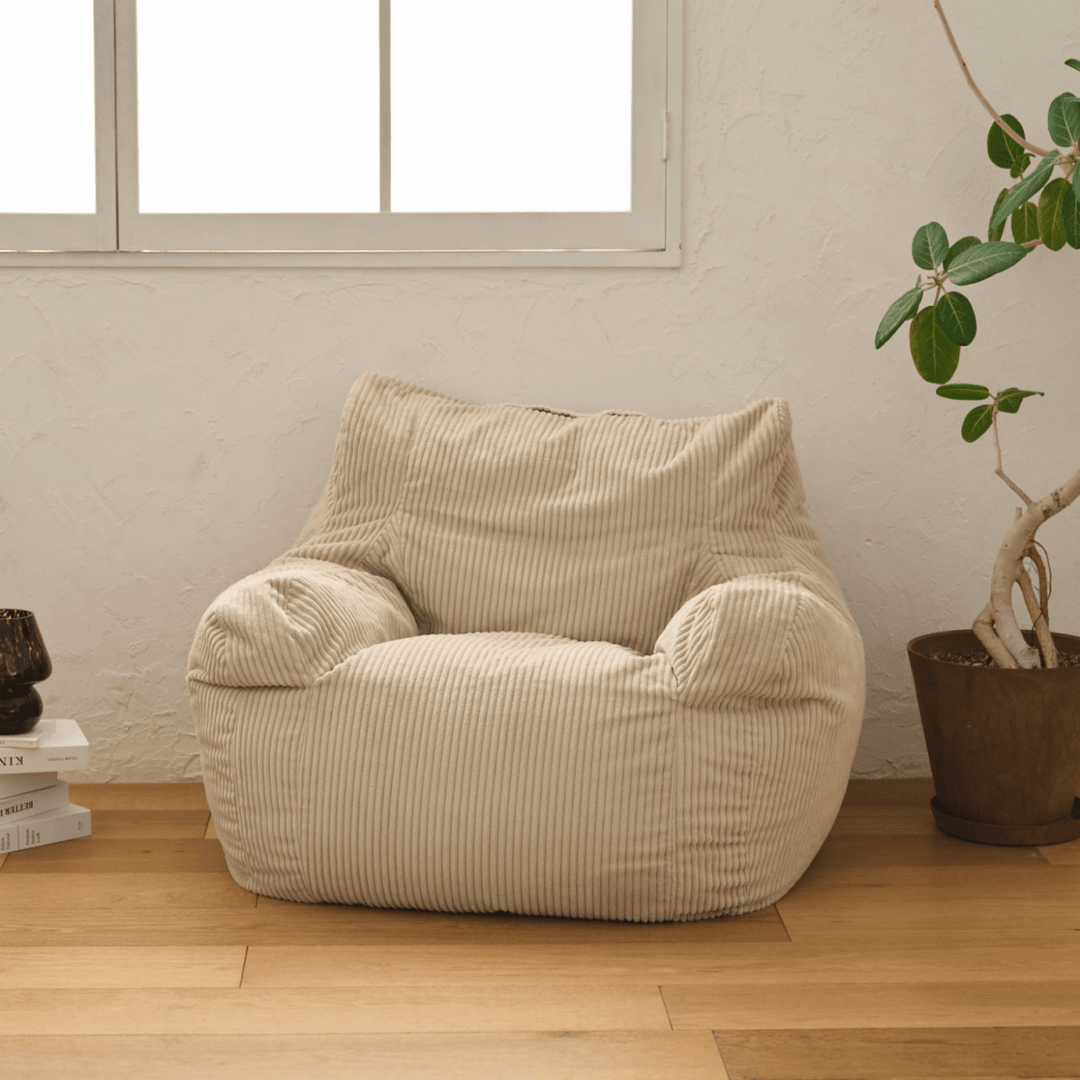 LOOSY 1人掛けビーズソファ Beige｜1人用ソファ おしゃれ 一人暮らし