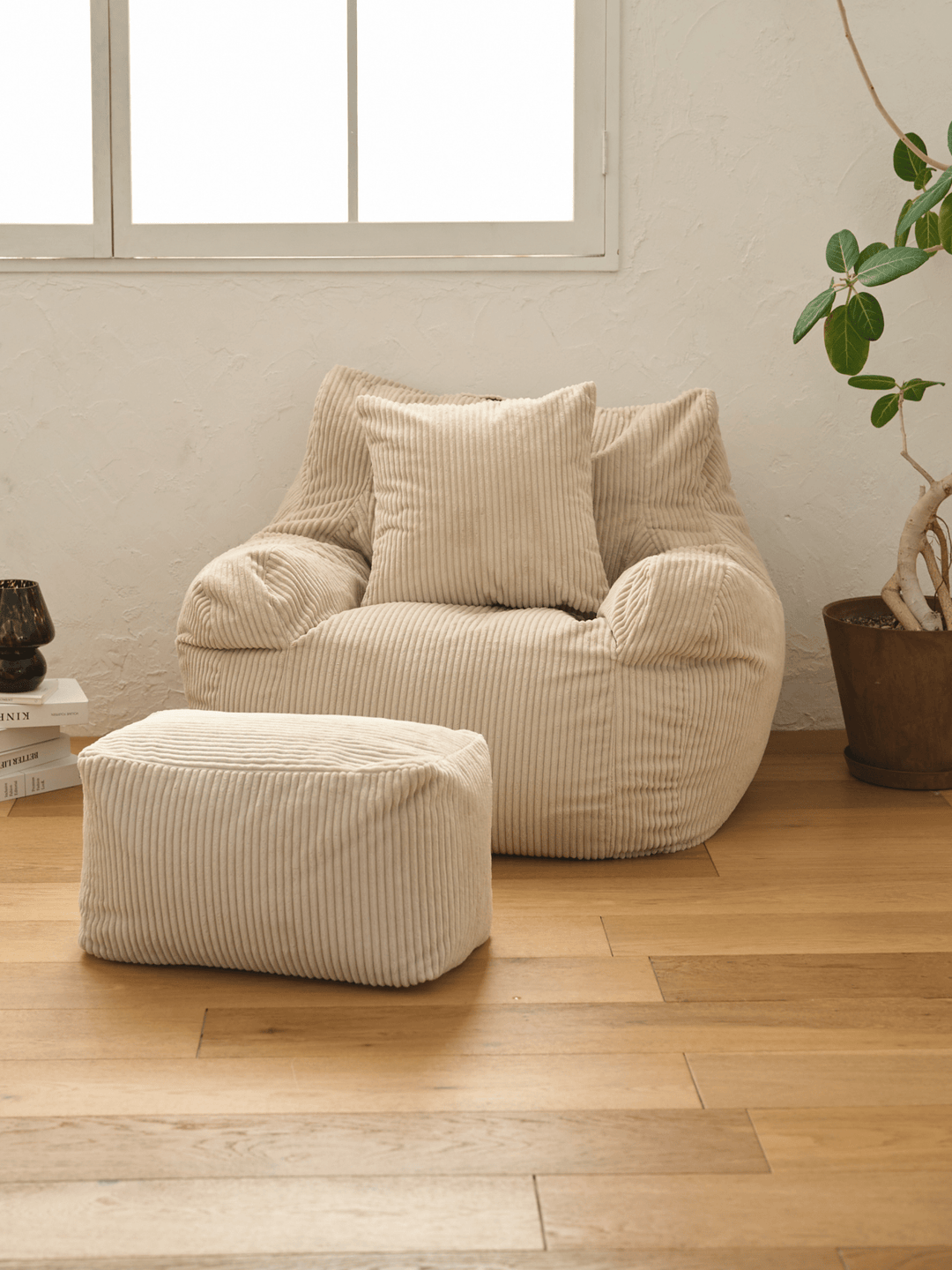 LOOSY 1人掛けビーズソファ Beige|1人用ソファ おしゃれ 一人暮らし LOOSY 1人掛けビーズソファ Beige|1人用ソファ おしゃれ 一人暮らし