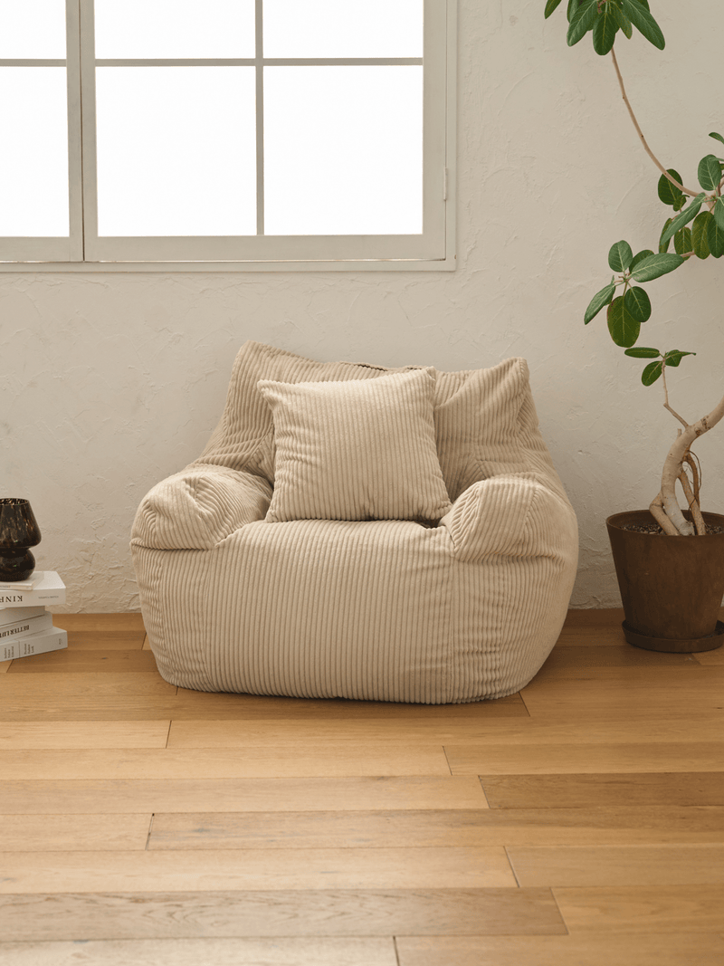 LOOSY 1人掛けビーズソファ Beige|1人用ソファ おしゃれ 一人暮らし LOOSY 1人掛けビーズソファ Beige|1人用ソファ おしゃれ 一人暮らし