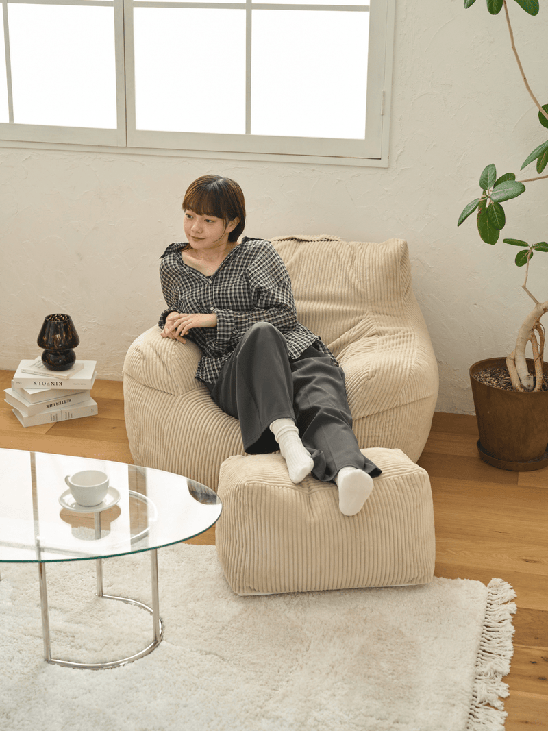 LOOSY ビーズオットマン Beige|スツール おしゃれ 一人暮らし 二人 LOOSY ビーズオットマン Beige|スツール おしゃれ 一人暮らし 二人