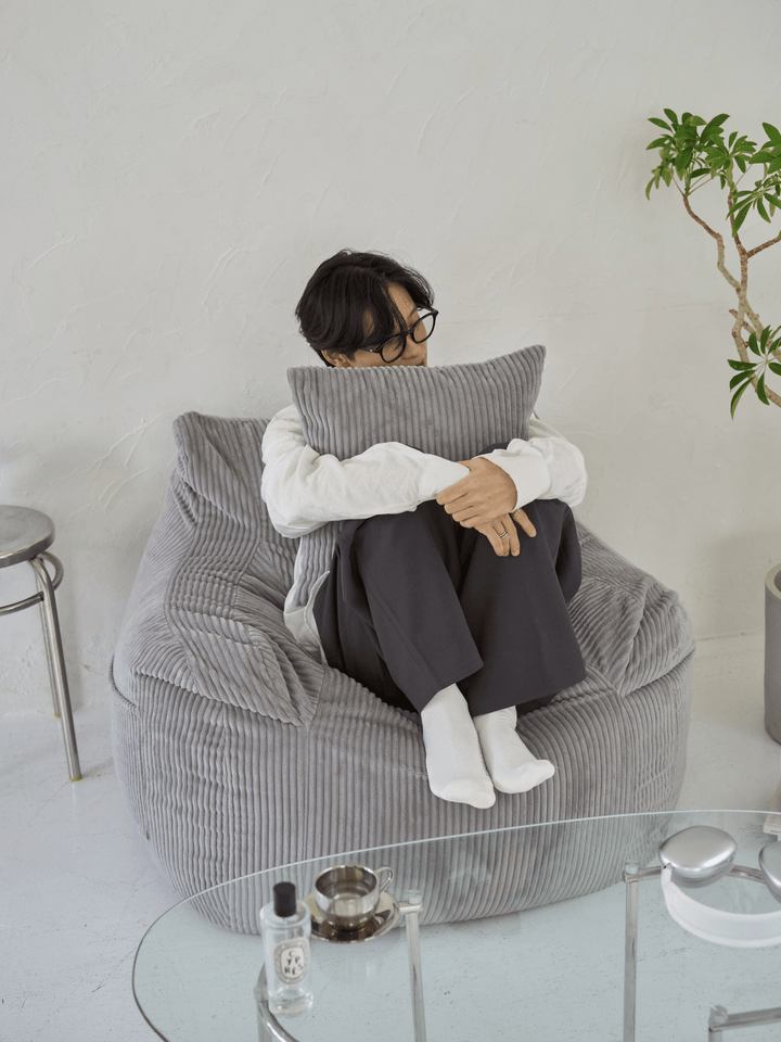 LOOSY 1人掛けビーズソファ Gray｜1人用ソファ おしゃれ