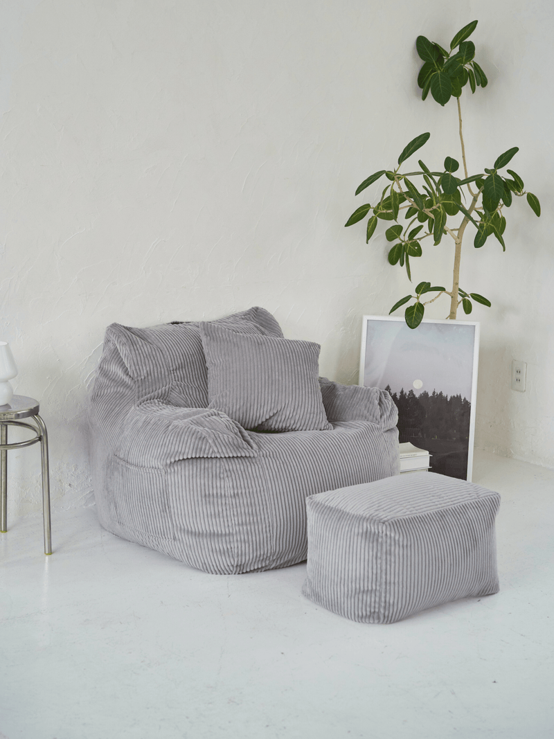 LOOSY 1人掛けビーズソファ Gray|1人用ソファ おしゃれ 一人暮らし 二 LOOSY 1人掛けビーズソファ Gray|1人用ソファ おしゃれ 一人暮らし 二