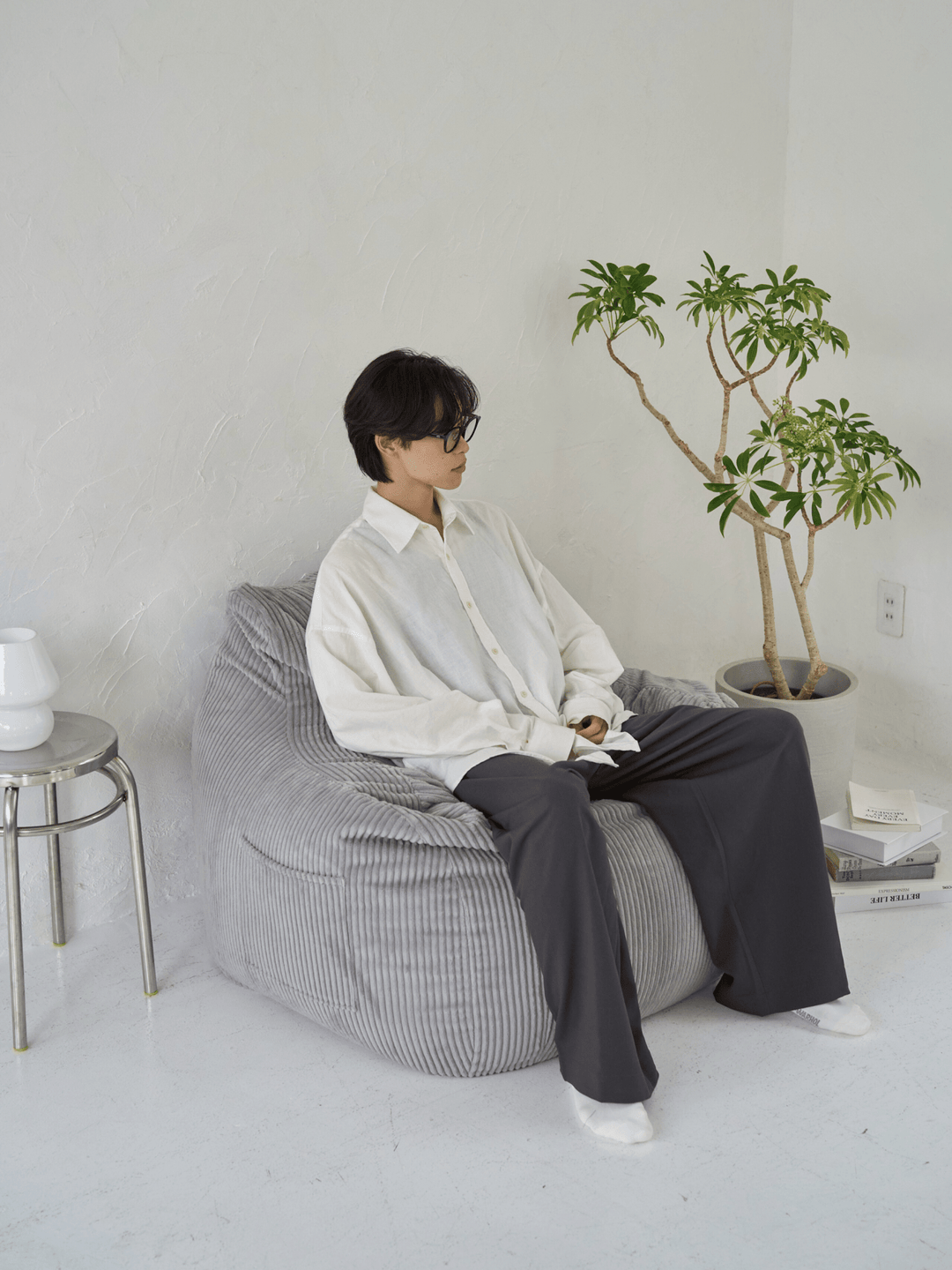 LOOSY 1人掛けビーズソファ Gray|1人用ソファ おしゃれ 一人暮らし 二 LOOSY 1人掛けビーズソファ Gray|1人用ソファ おしゃれ 一人暮らし 二