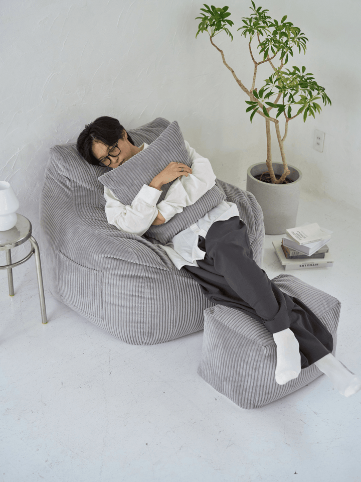 LOOSY ビーズオットマン Gray｜スツール おしゃれ 一人暮らし 二人