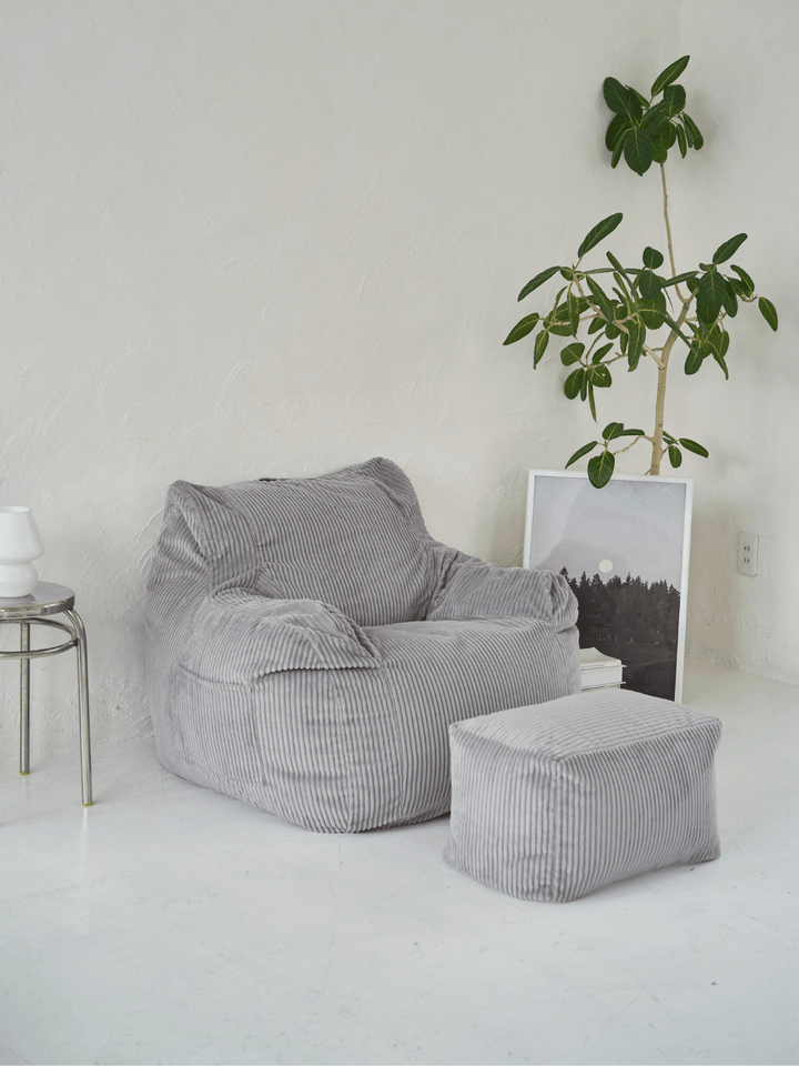 LOOSY ビーズオットマン Gray｜スツール おしゃれ 一人暮らし 二人