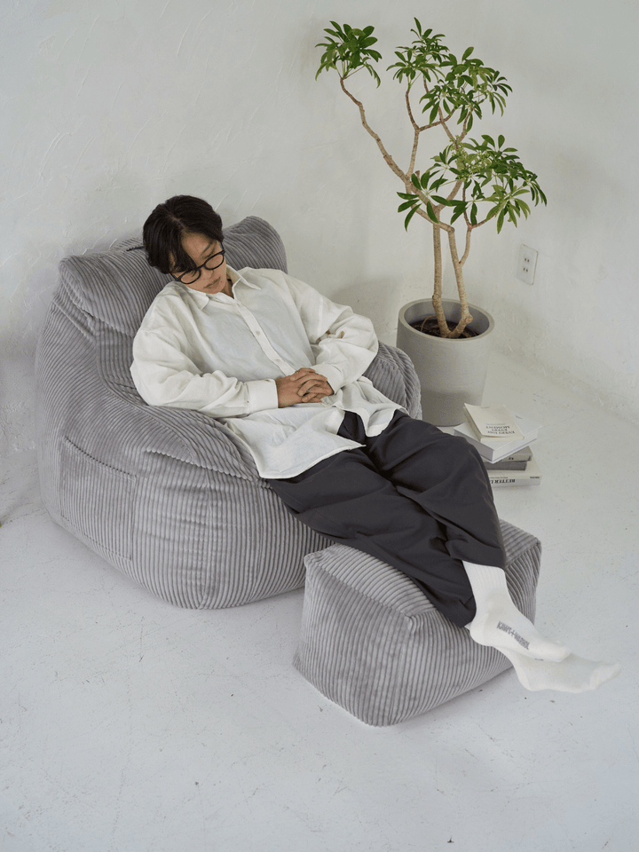 LOOSY ビーズオットマン Gray｜スツール おしゃれ 一人暮らし 二人