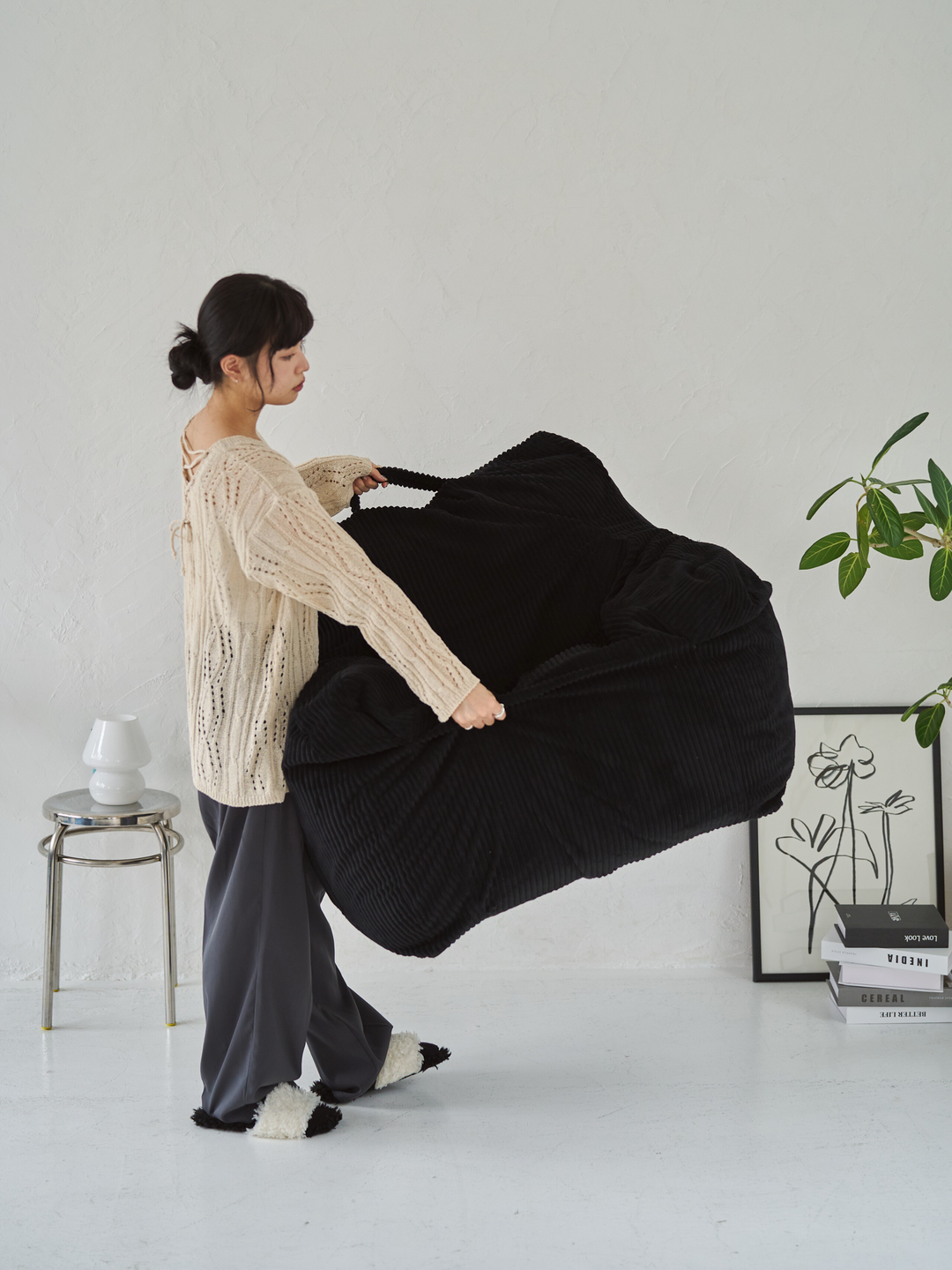 1人掛けビーズソファ Black｜1人用ソファ おしゃれ 一人暮らし 二人