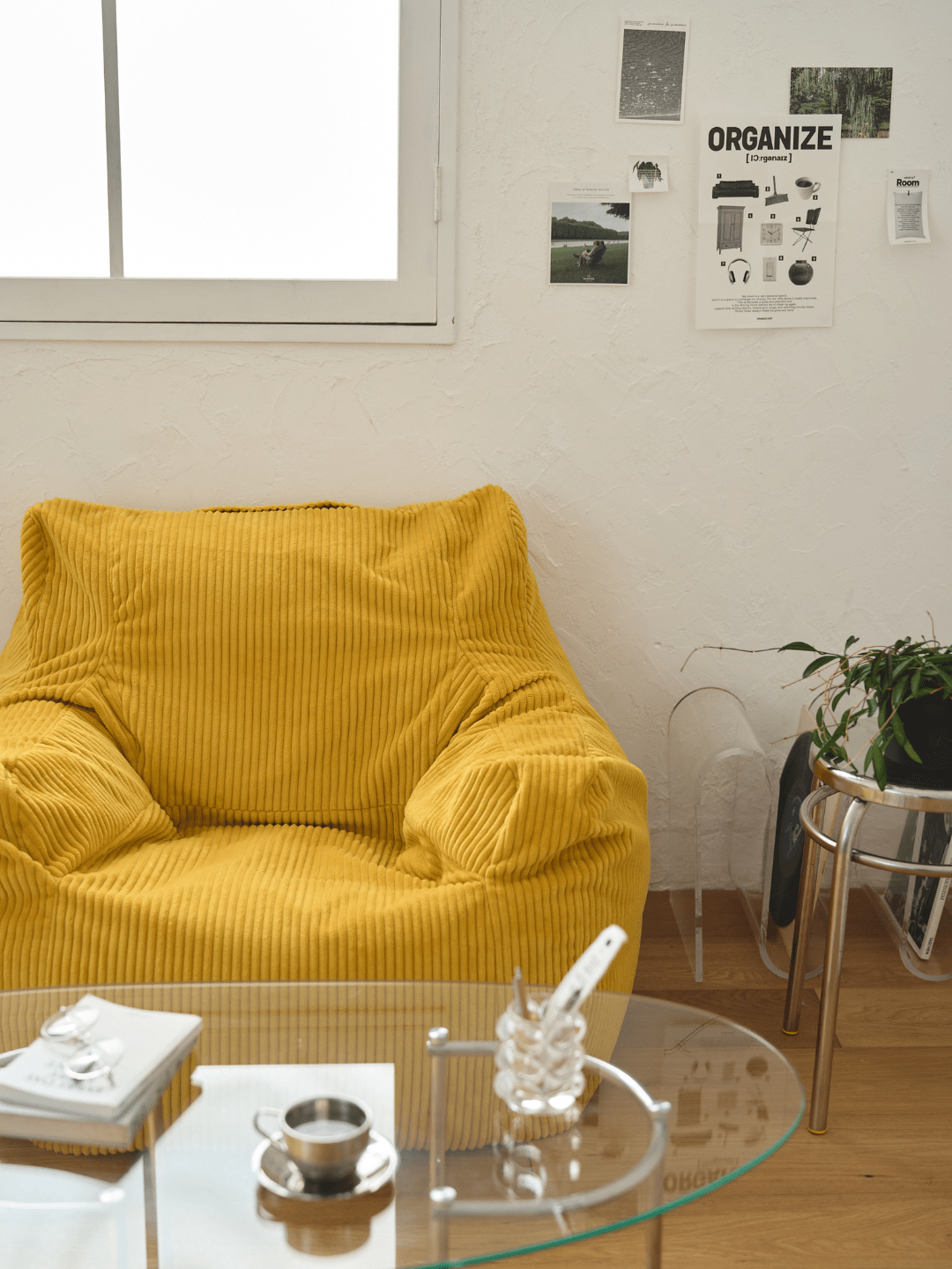 LOOSY 1人掛けビーズソファ Mustard LOOSY 1人掛けビーズソファ 付替カバー Mustard｜1人用ソファ おしゃれ