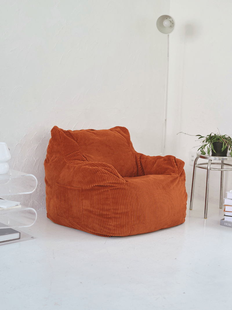 LOOSY 1人掛けビーズソファ 付替カバー Blood Orange|1人用ソファ LOOSY 1人掛けビーズソファ 付替カバー Blood Orange|1人用ソファ