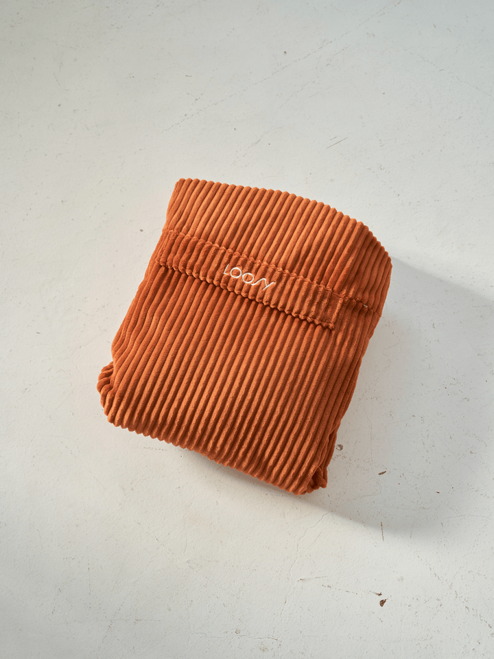 LOOSY HUGME 1人掛けビーズソファ カバー Blood Orange LOOSY 1人掛けビーズソファ ミニ Blood Orange 付替カバー｜1人