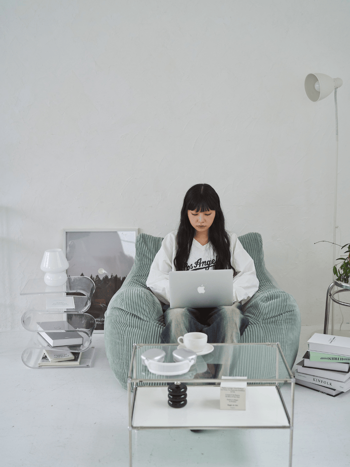 LOOSY 1人掛けビーズソファ 付替カバー Mint｜1人用ソファ おしゃれ