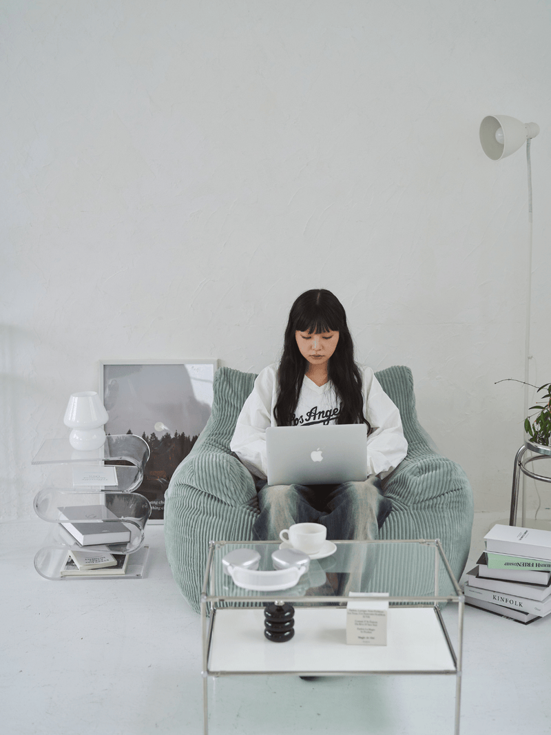 LOOSY 1人掛けビーズソファ 付替カバー Mint|1人用ソファ おしゃれ LOOSY 1人掛けビーズソファ 付替カバー Mint|1人用ソファ おしゃれ
