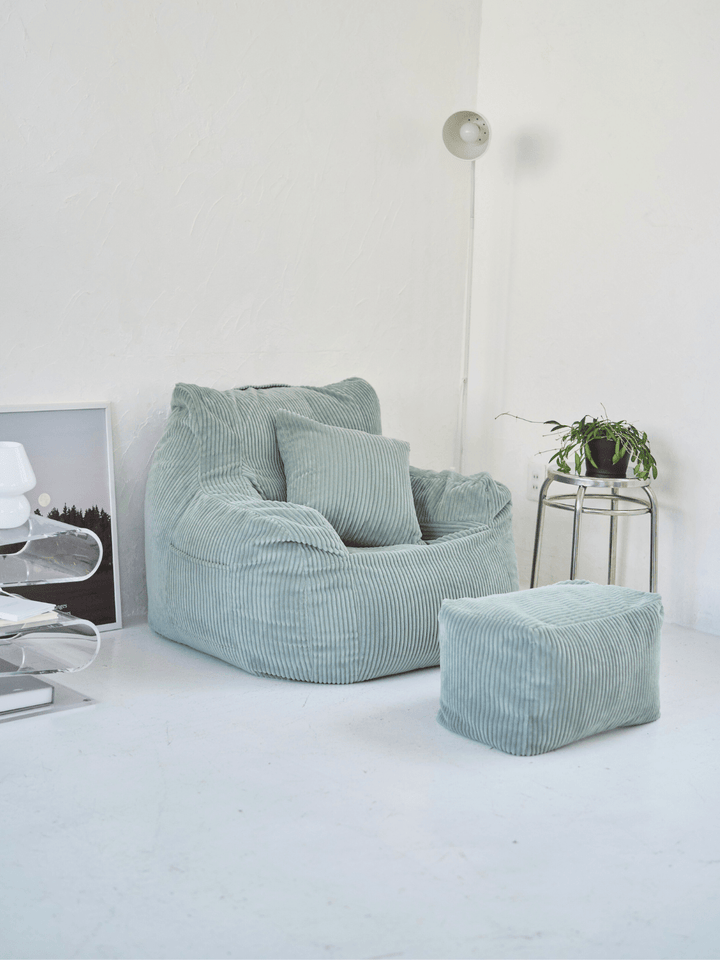 LOOSY ビーズオットマン 付替カバー Mint｜スツール おしゃれ