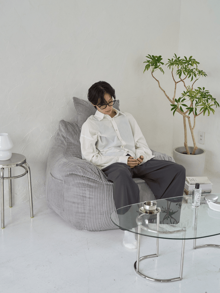 LOSSY HUGME 1人掛けビーズソファ GRAY LOOSY 1人掛けビーズソファ Gray｜1人用ソファ おしゃれ