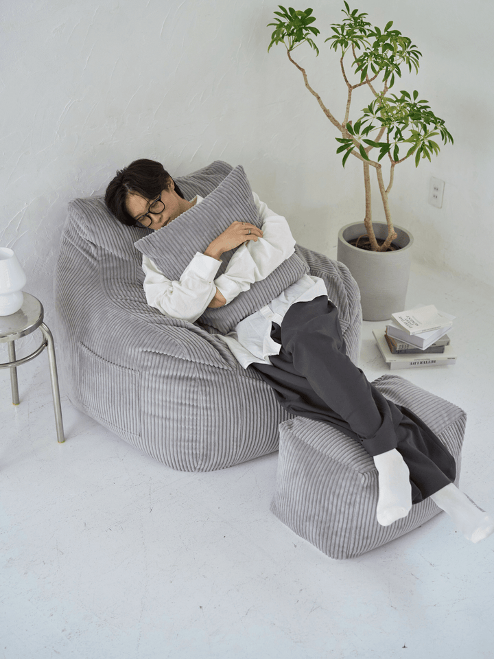 LOOSY ビーズオットマン 付替カバー Gray｜スツール おしゃれ