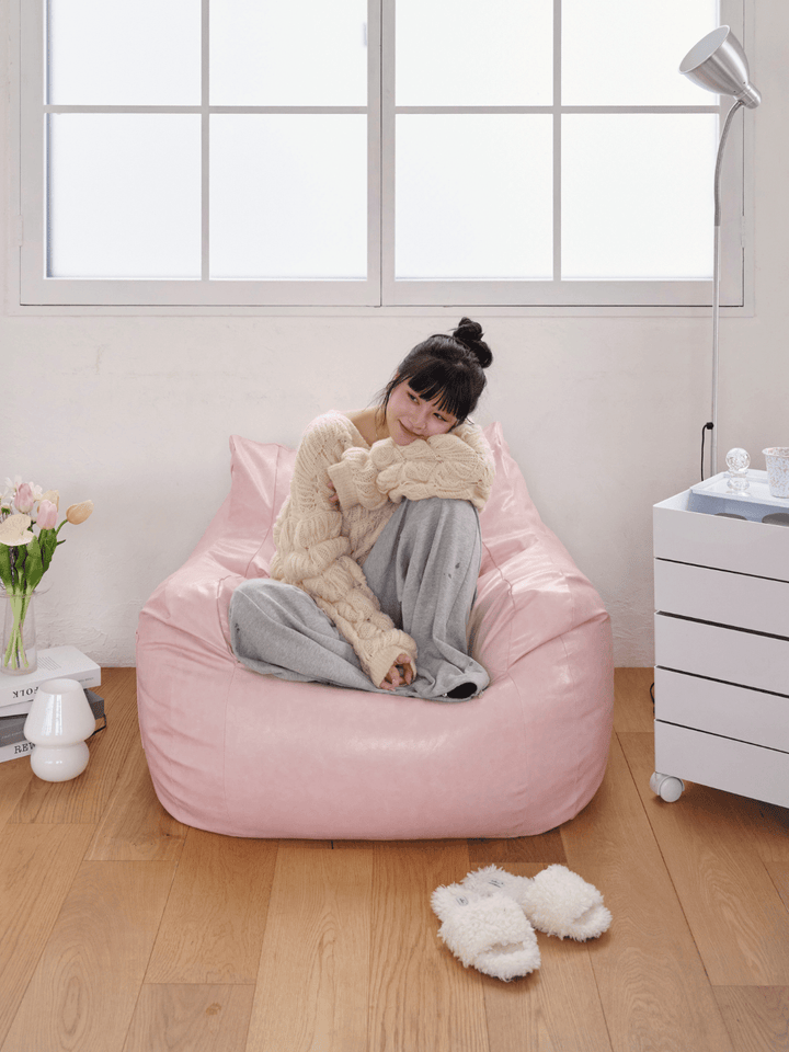 LOOSY 1人掛けビーズソファ 付替カバー Glossy Pink｜1人用ソファ