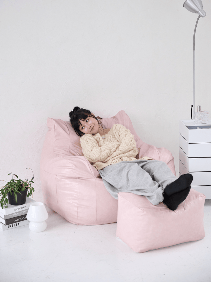 LOOSY ビーズオットマン 付替カバー Glossy Pink｜スツール おしゃれ