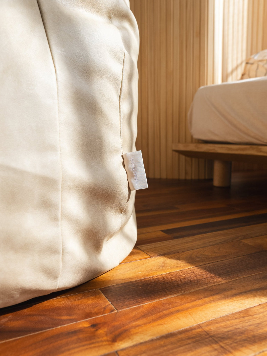 GOOD THING × LOOSYコラボ 1人掛けビーズソファ Beige GOOD THING × LOOSYコラボ 1人掛けビーズソファ Check｜1人用