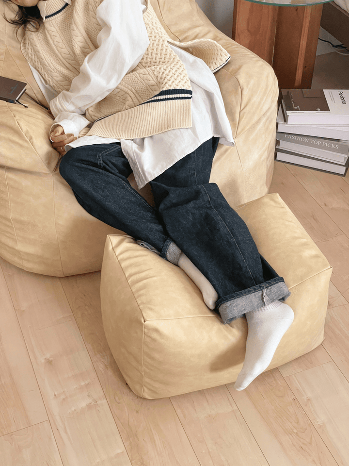 GOOD THING × LOOSYコラボ ビーズオットマン 付替カバー Matte Beige